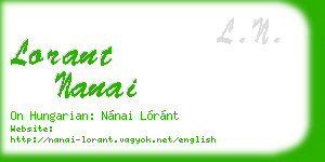 lorant nanai business card